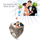 Handmade 925 Sterling Silver Personalized Rings - Custom Photo Ring with Name Engraving — image 2