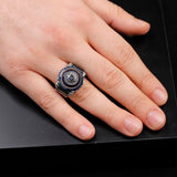 Handmade Blue Tiger Eye Ring for Men - Ottoman Style 925 Sterling Silver Gemstone Jewelry with Polishing Cloth Gift — image 6
