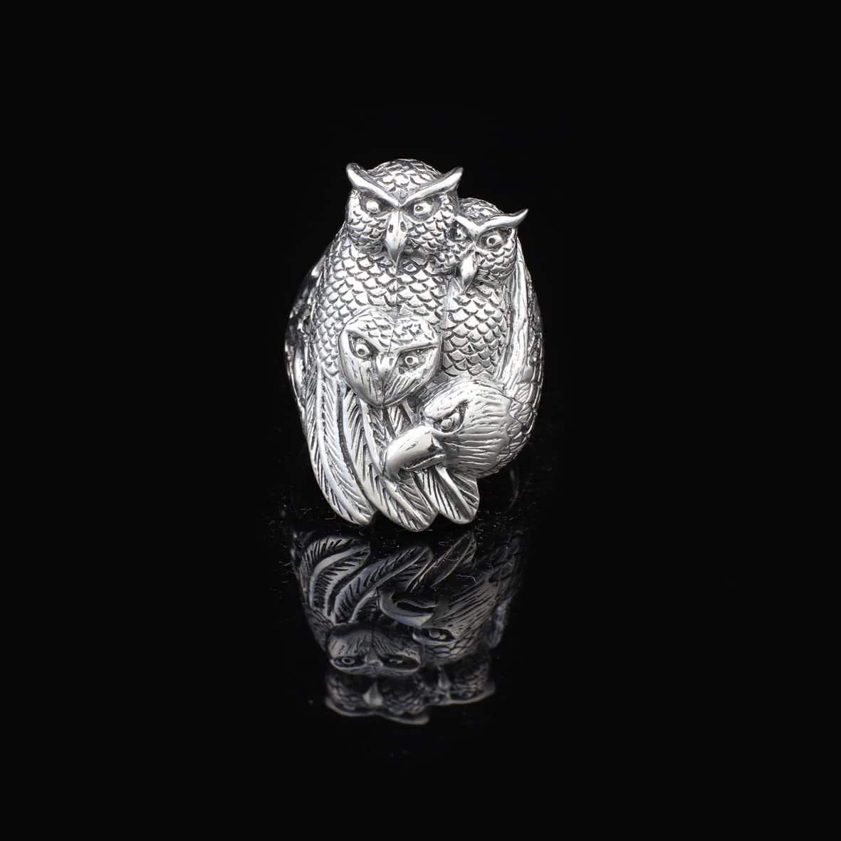 925K Sterling Silver Owl Ring
