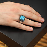925K Sterling Silver Turquoise Stone Ring — image 6