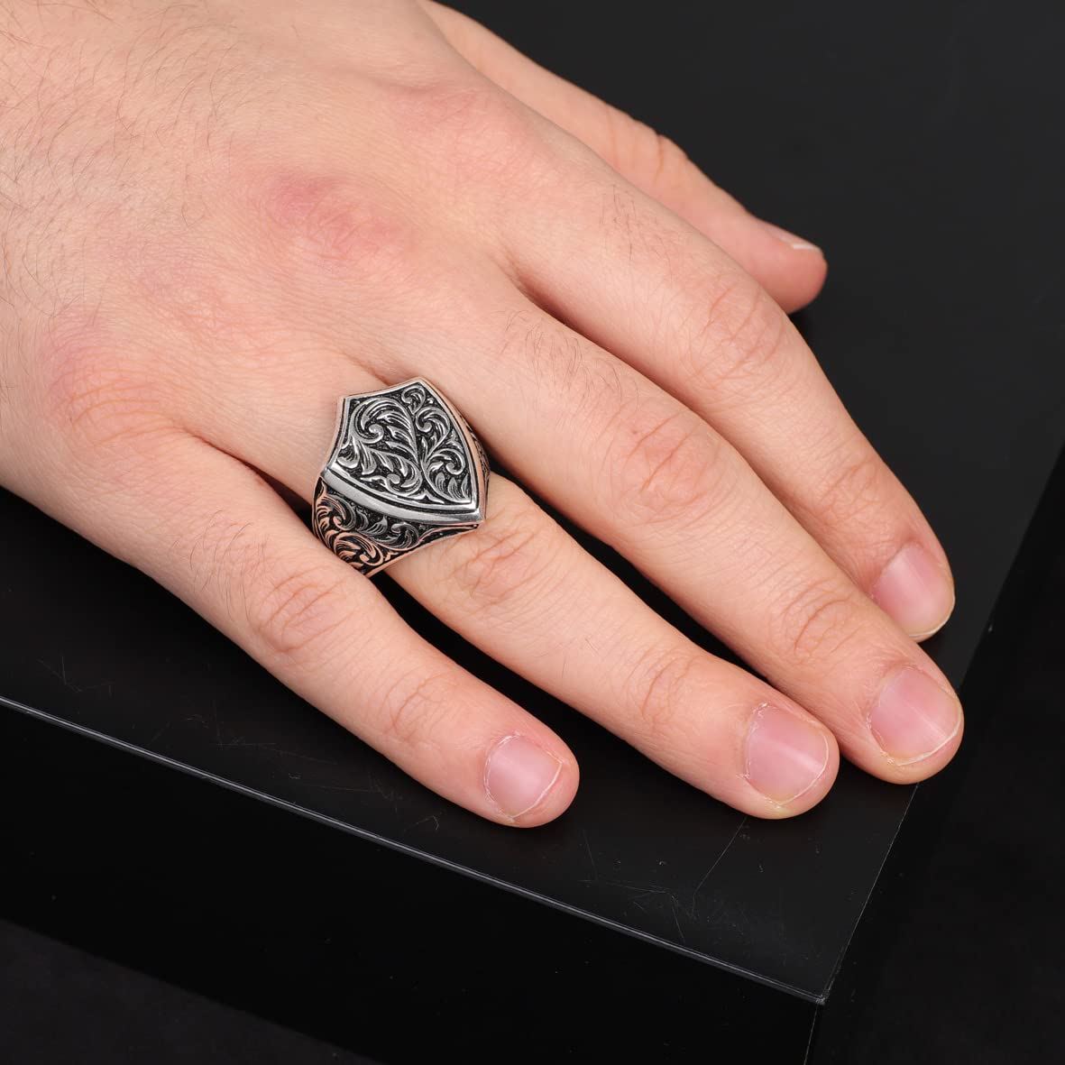 925K Sterling Silver Knight Ring