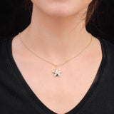Golden Star Necklace - Gold Plated & Sterling Silver Necklace - Cute Necklaces with Aesthetic Charm - Dainty Gold Necklace for Women - Birthday Gifts for Women — image 3
