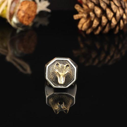 925K Sterling Silver Wolf Ring