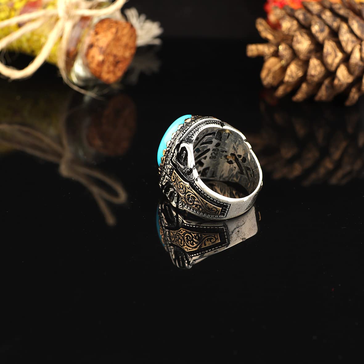 Men Blue Stone Ring