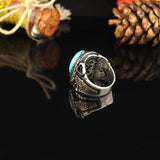 Men Blue Stone Ring — image 5