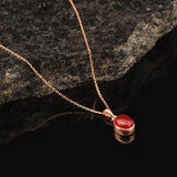 Sterling Silver Carnelian Necklace for Women - 925 Sterling Silver Necklace for Women - Gift for Her — image 2