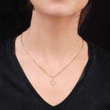 Four-Leaf Clover Gold Plated Sterling Silver Necklace - Gold Jewelry for Women Aesthetic and Cute - Birthday Gifts for Women — image 3