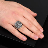 Pistol Handmade Sterling Silver Men Signet Ring — image 6