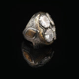 Handmade White Sapphire Sterling Silver Ottoman Ring for Men — image 3
