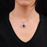 Sterling Silver Amethyst Necklace for Women's Aesthetic Necklace - Cute and Stylish Jewelry - Birthday Gifts for Women — image 3