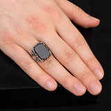 Black Onyx Ring with Ornate Ottoman — image 6