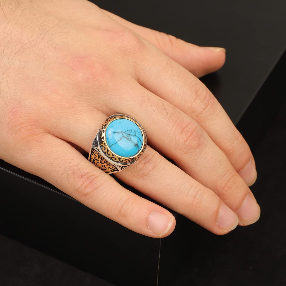 Mens Turquoise Ring