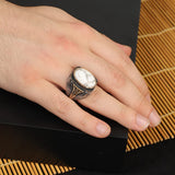 Turquoise Stone Men Silver Ring — image 6