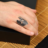Spartan Army in War Handmade Sterling Silver Men Ring — image 6