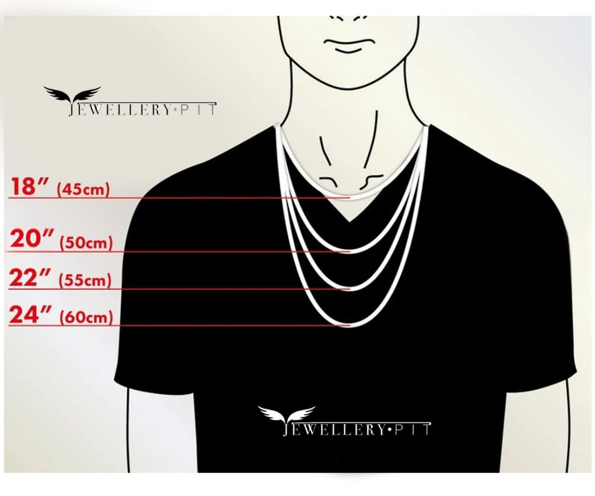 Dragon Necklace with Sapphire & Sword Pendant – Sterling Silver Gothic Biker Mens Necklace with Silver Chain - Silver Cleaning Cloth Gift