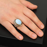 Moonstone Ring Ottoman Vintage 925 Sterling Silver Promise Engagement Ring Gemstone Ring Gift for Husband — image 2