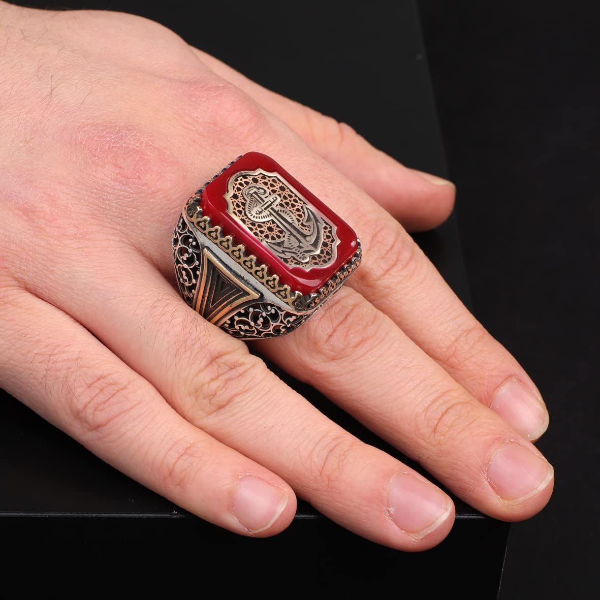 Carnelian Large Stone Ring