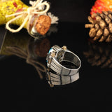 Man Silver Aquamarine Stone Ring — image 5