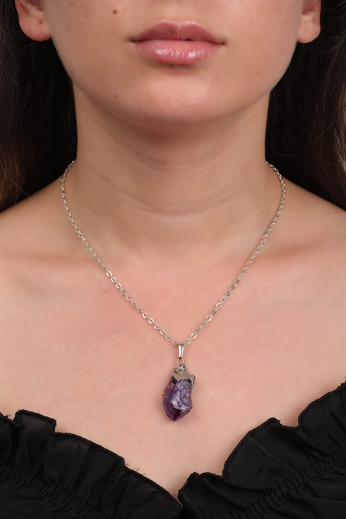 925K Sterling Silver Amethyst Necklace
