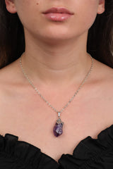 925K Sterling Silver Amethyst Necklace — image 2