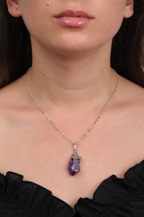 925K Sterling Silver Amethyst Necklace