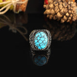 925K Sterling Silver Turquoise Stone Ring — image 2