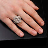 Handmade 925 Sterling Silver Custom Signet Ring with Egyptian Mythology Design - Men's Jewelry with Silver Polishing Cloth Gift — image 6