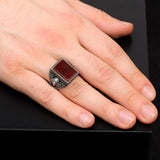 Men's Lion Ring with Carnelian Gemstone - 925 Sterling Silver Jewelry - 925 Sterling Silver Rings for Men - Birthday Gifts — image 6