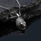Sterling Silver Men's Necklace with American Indian Chief Pendant - Sterling Silver Jewelry with Silver Chain - Birthday Gifts — image 2
