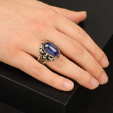 Blue Sapphire Ring Mens — image 6