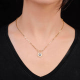 Sterling Silver Evil Eye Necklace and Lock - Cute Evil Eye Necklace and Lock in Gold Jewelry - Aesthetic Charm - Birthday Gifts for Women — image 3