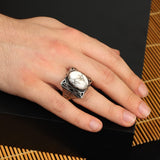 Turquoise Stone Men Silver Ring — image 6