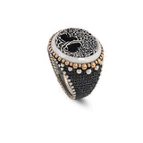 Mother of Pearl Gemstone Handmade Mens Ring — image 1