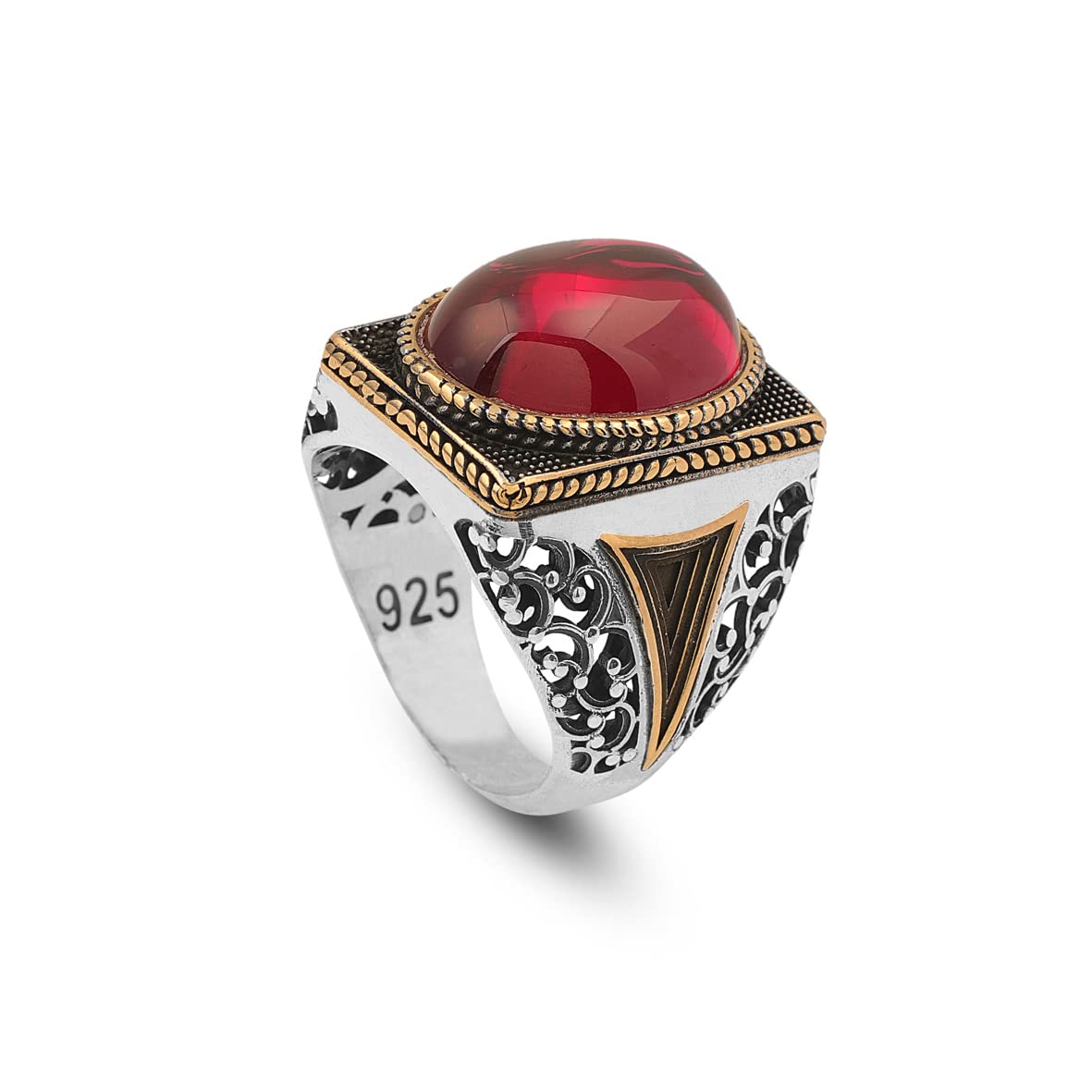 Men Handmade Carnelian Stone Ring