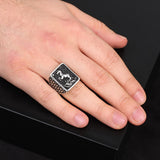 925K Sterling Silver Horse Ring — image 6