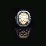 Men's 925 Sterling Silver Lion Ring with Turquoise - Men's Lion Ring in 925 Sterling Silver - Birthday Gifts — image 2