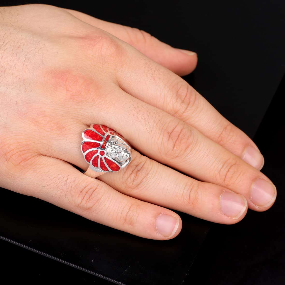 American Indian Chief Handmade Silver Men Ring