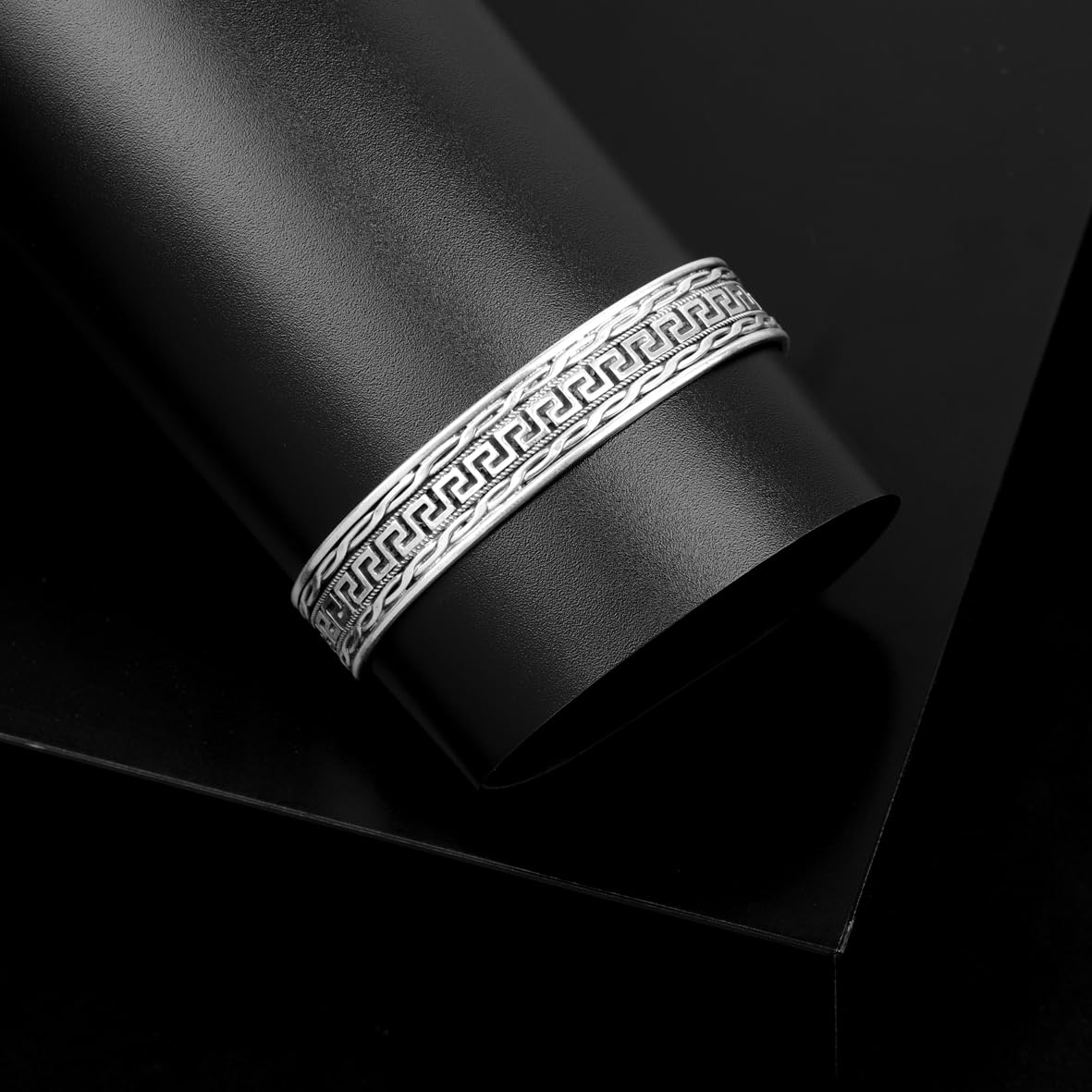 Sterling Silver Men’s Bracelet – Thick Handmade Band Cuff