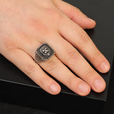 Lion Ring Gothic Ring Animal Signet Ring Vintage Ring Sterling Silver Ring Pinky Ring Statement Ring Gift for Him — image 6