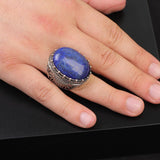 Lapis Lazuli Ring with Micro Onyx Stone — image 2