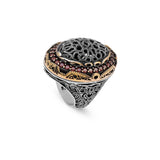 Garnet Ring Ottoman Style – Large Statement Vintage Ring for Men — image 1