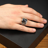 925K Sterling Silver Onyx Stone Ring — image 6