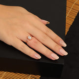 Jewellery Pit Adjustable Moonstone Ring for Women - Handmade Stone Statement Ring for Middle Finger - 925 Sterling Silver Solitaire Ring for Women — image 3