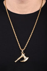 Ax Model Stainless Steel Border Chain Boxed Gold Men's Necklace — image 3
