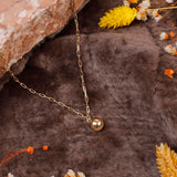Sterling Silver Necklace featuring Ball Bead Charm in Cute Necklace - Gold Plated Necklace with Ball Bead Charm for Aesthetic Jewelry - Birthday Gifts for Women — image 2