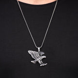 Sterling Silver Eagle Necklace for Men - Animal Jewelry - Complete with Men's Silver Chain - Birthday Gifts — image 3