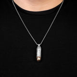 Bullet Necklace & Prayer Box Necklace in Sterling Silver with Silver Chain — image 3