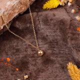 Sterling Silver Necklace featuring Ball Bead Charm in Cute Necklace - Gold Plated Necklace with Ball Bead Charm for Aesthetic Jewelry - Birthday Gifts for Women — image 2