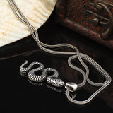 925K Sterling Silver Snake Necklace — image 2
