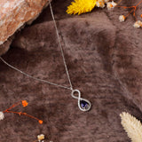 Infinity and Carnelian Sterling Silver Necklace - Carnelian Necklace on Infinity Pendant - Infinity Necklace with Cute Aesthetic - Necklace for Girlfriend — image 2